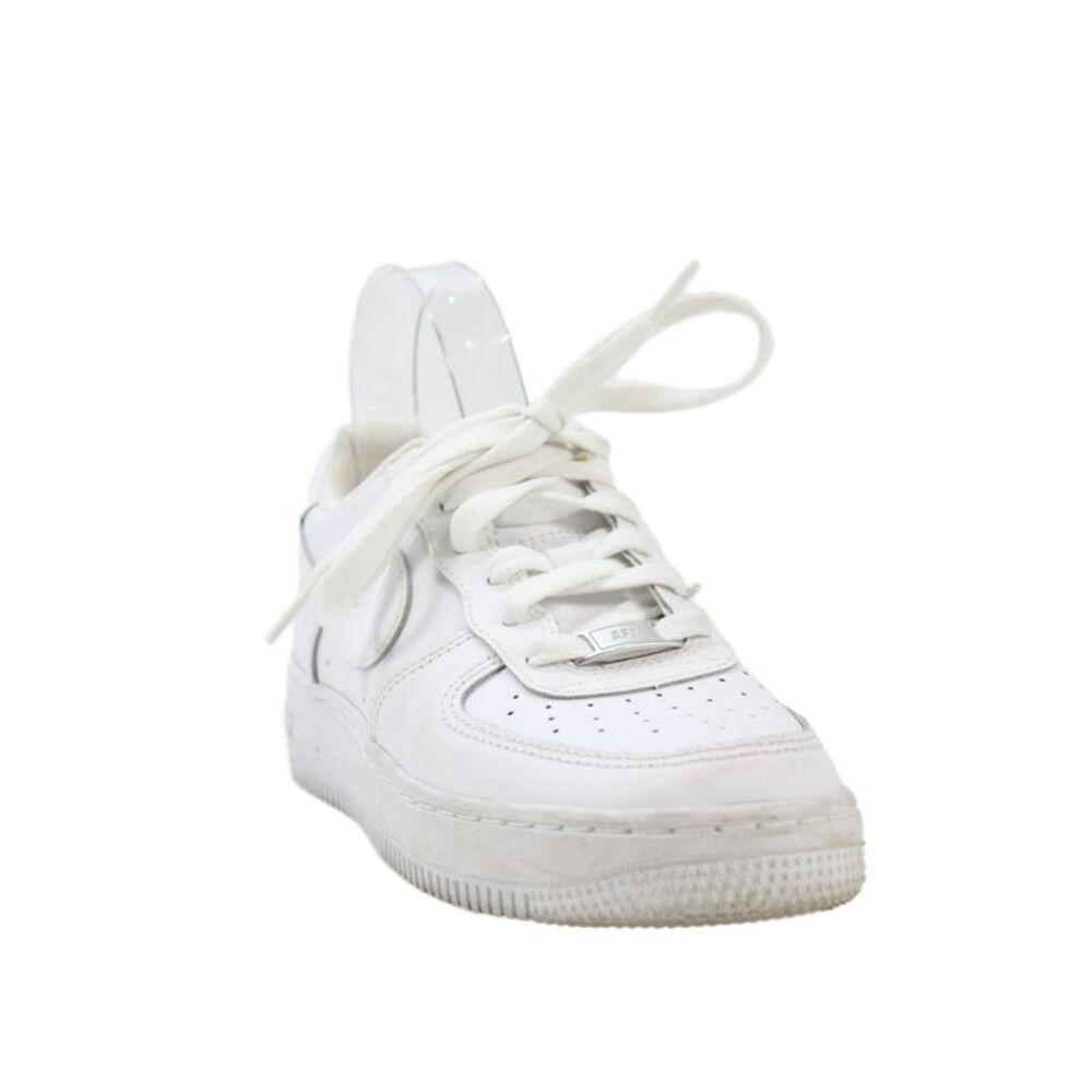 Nike Girls Leather Perforated Low Top Air Force 1 Sneakers White Size 4.5